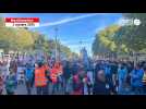 VIDÉO. Grève du 2 octobre : très encadré, des milliers de personnes défilent dans les rues de Nantes