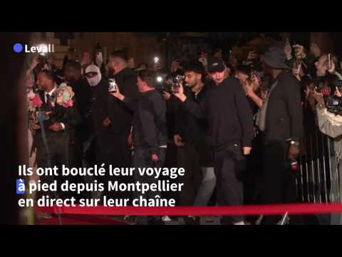 VIDEO : Les streamers Byilhan et Nico bouclent leur priple  pied depuis Montpellier