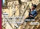 Une descente le long de la cathédrale de Reims pour Octobre Rose