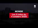 VIDEO. Les 5 infos monde du 4 octobre 2025