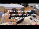 VIDÉO. Elles participent à un concours de puzzle, en Mayenne