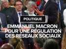 Emmanuel Macron pour une régulation des réseaux sociaux