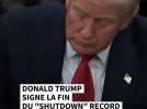 Donald Trump signe la fin du "shutdown" record