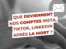 Internet - Que deviennent nos comptes Insta, TikTok, Google ou LinkedIn après la mort ?