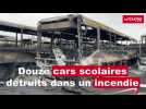 VIDÉO. Les images impressionnantes des douze cars scolaires détruits dans un incendie en Maine-et-Loire