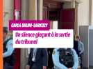 Carla Bruni-Sarkozy quitte le tribunal après l'audience de son mari