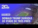 Quand Donald Trump survole un stade à bord de l'Air Force One