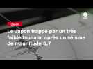 VIDEO. Le Japon frappé par un très faible tsunami après un séisme de magnitude 6,7