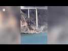 Les images de l'effondrement d'un pont en Chine