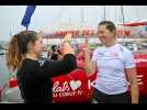 Violette Dorange et Samantha Davies, sixièmes de la Transat Café l'Or en Imoca