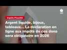 VIDEO. Argent liquide, bijoux, tableaux... La déclaration en ligne aux impôts de ces dons sera obligatoire en 2026