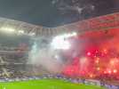 Le feu d'artifice tiré par les Ultras à la fin du match OGC Nice-Marseille