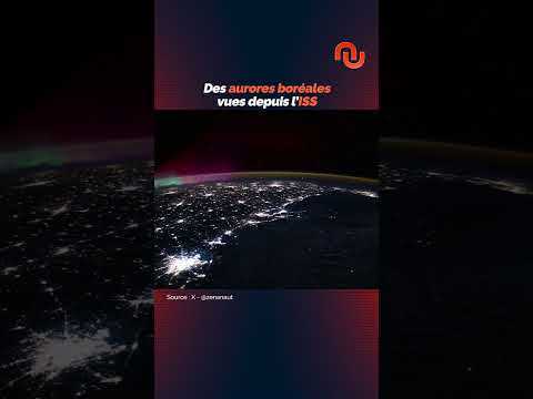 INCROYABLE aurore boréale vue de l’espace ! #shorts