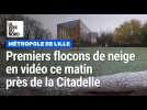 Lille et Lambersart : premières neiges ce matin au bord de la Citadelle