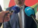 Yannick Neuder, ministre de la Santé, en visite à l'Hôpital maritime de Zuycoote
