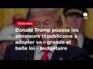 VIDEO. Donald Trump pousse les sénateurs républicains à adopter sa « grande et belle loi » budgétaire
