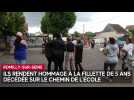 Les Romillons rendent hommage à la fillette de 5 ans décédée sur le chemin de l'école