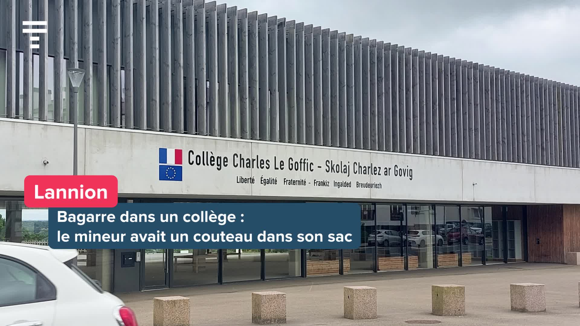 ÿBagarre dans un collège à Lannion : le mineur avait un couteau dans son sac
