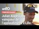Julian Alaphilippe vainqueur de l'applaudimètre lors de sa présentation à Lille