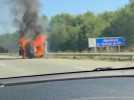 Voiture en feu sur l'A 36 entre Belfort et Montbéliard : bouchons en cours