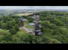 Survol du parc départemental d'Olhain en drone