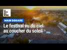 Images de drone au-dessus du Main Square festival d'Arras