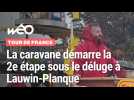 La caravane sous le déluge au départ de Lauwin-Planque