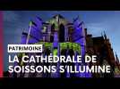 La première projection son et lumière sur la Cathédrale de Soissons