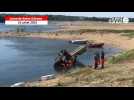 VIDÉO. Près du pont d'Ancenis, le chariot de l'employé tombe dans la Loire