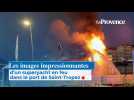 Les images impressionnantes d'un superyacht en feu dans le port de Saint-Tropez