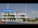 Le saut de Claire Nowak, cinquième du concours de saut à la perche