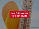 VIDEO. Les 3 infos du 13 août 2025