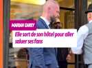 Mariah Carey, en pleine forme, sort de son hôtel à Londres juste pour saluer ses fans