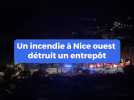 Un important incendie à Nice ouest ravage un entrepôt de pneumatiques