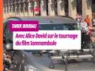 Tarek Boudali et Alice David sur le tournage du film 