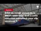 VIDÉO. Billet de congé annuel de la SNCF : avez-vous droit à cette réduction méconnue pour vos vacances ?
