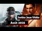 Jeux vidéo : les sorties du mois d'août