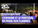 L'Espagne et le Portugal luttent contre des incendies spectaculaires