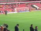 Wolverhampton - Lens: les Lensois a l'échauffement