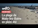 Vu du ciel : la plage de Malo-les-Bains en plein été