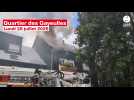 VIDÉO. La toiture d'un immeuble ravagée par les flammes dans ce quartier de Rennes