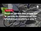 VIDEO. Peut-on perdre des points sur le permis de conduire en cas d'infraction routière à vélo ?