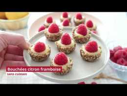 Mini tartelettes citron framboise sans cuisson, à croquer en une bouchée - recettes Odelices