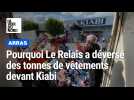 Des tonnes de vêtements déversés devant la boutique Kiabi d'Arras