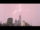 La foudre frappe le sommet du World Trade Center