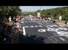 Tour de France 2025 Toulouse : des cyclistes amateurs montent la côte de Pech-David