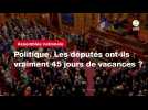 VIDEO. Politique. Les députés ont-ils vraiment 45 jours de vacances ?