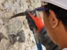 Des bénévoles sur le chantier du château de Gaillon
