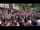 VIDÉO. Le bagad de Lorient défile lors de la Grande Parade au Festival Interceltique 2025