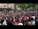 Vidéo. Tout en puissance , le Bagad Cap Caval, champion de Bretagne en titre à la Grande Parade du FIL 2025